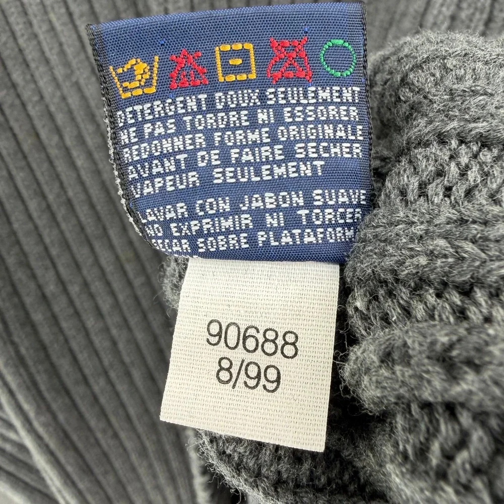 VTG Tommy Hilfiger Men's Sweater Vest XL] Gray Ribbed Knit V-Neck Preppy READ